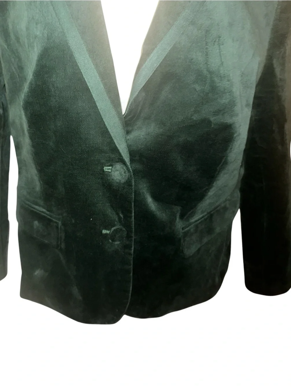 New J.Crew Classic schoolboy green velvet blazer plus size 16 jcrew CO106